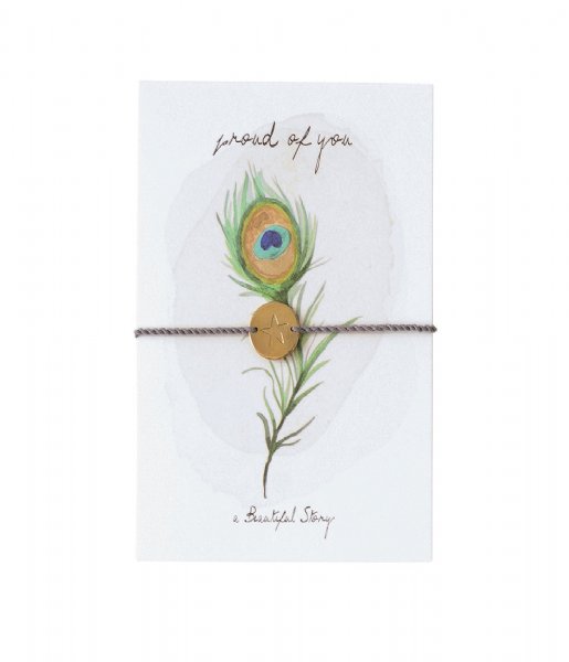 A Beautiful Story Armband Jewelry Postcard Peacock gold plated (JP00041) A Beautiful Story Armband Jewelry Postcard Peacock gold plated (JP00041)
